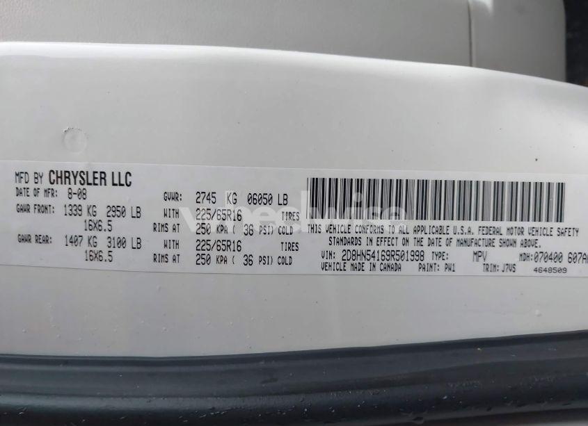 Photo 9 of 2009 Dodge Grand CARAVAN SXT (VIN 2D8HN54169R501998)