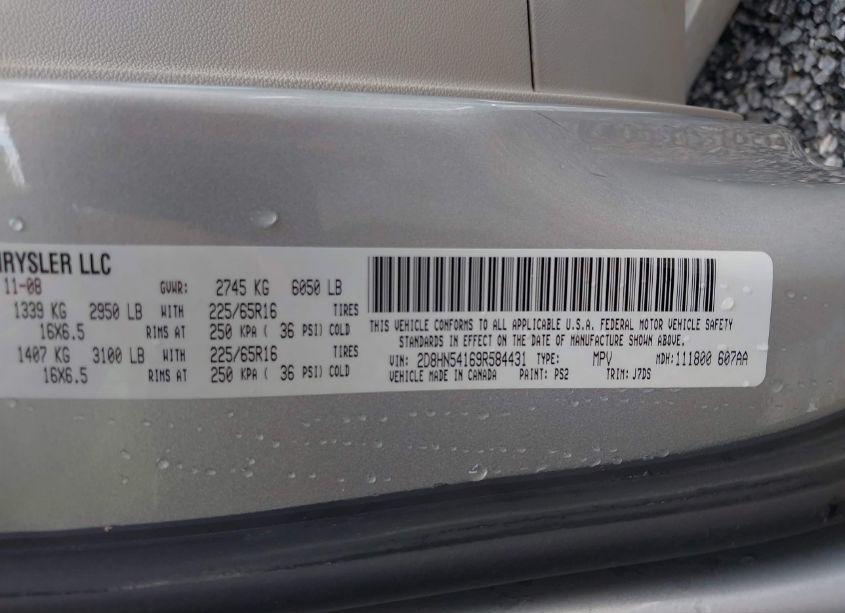 Photo 9 of 2009 Dodge Grand CARAVAN SXT (VIN 2D8HN54169R584431)