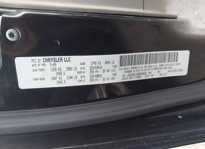 Photo 9 of 2009 Dodge Grand CARAVAN SXT (VIN 2D8HN54169R663050)