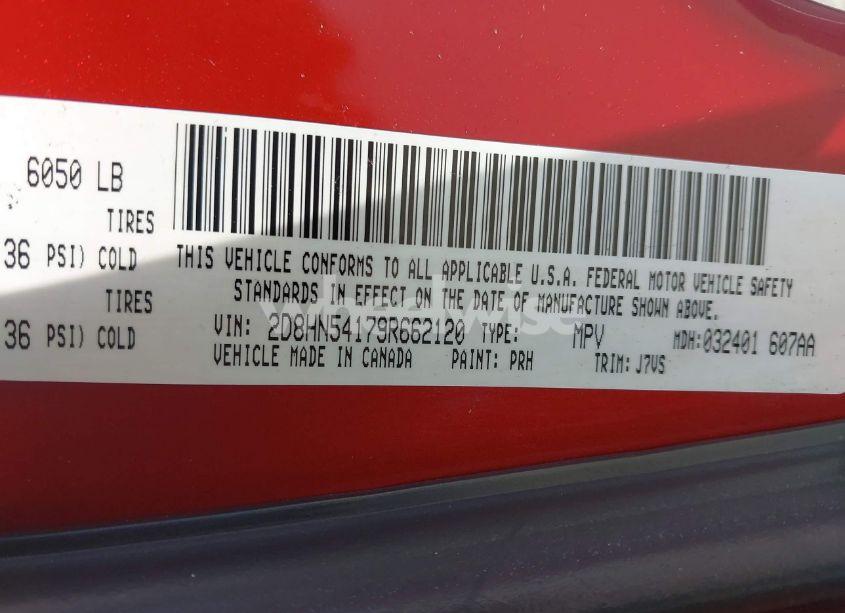 Photo 9 of 2009 Dodge Grand CARAVAN SXT (VIN 2D8HN54179R662120)