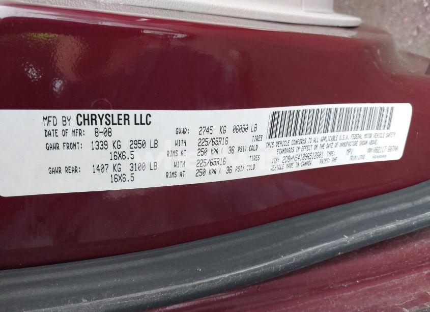 Photo 9 of 2009 Dodge Grand CARAVAN SXT (VIN 2D8HN54189R512601)