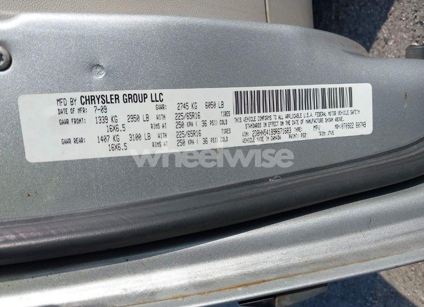 Photo 9 of 2009 Dodge Grand CARAVAN SXT (VIN 2D8HN54189R671683)