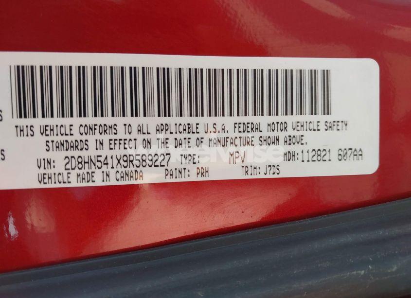 Photo 9 of 2009 Dodge Grand CARAVAN SXT (VIN 2D8HN541X9R589227)