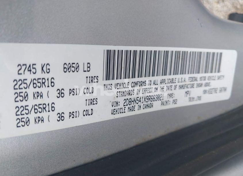 Photo 9 of 2009 Dodge Grand CARAVAN SXT (VIN 2D8HN541X9R663021)