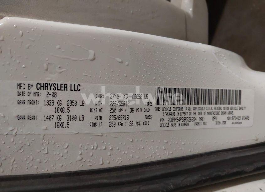 Photo 9 of 2008 Dodge Grand CARAVAN SXT (VIN 2D8HN54P58R726254)