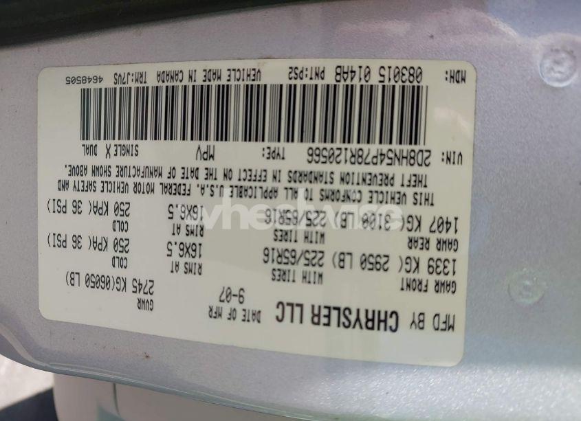 Photo 9 of 2008 Dodge Grand CARAVAN SXT (VIN 2D8HN54P78R120566)