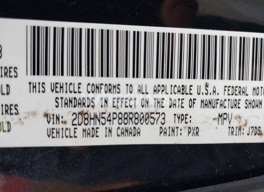 Photo 9 of 2008 Dodge Grand CARAVAN SXT (VIN 2D8HN54P88R800573)