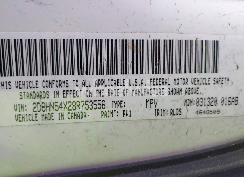 Photo 9 of 2008 Dodge Grand CARAVAN SXT (VIN 2D8HN54X28R753556)