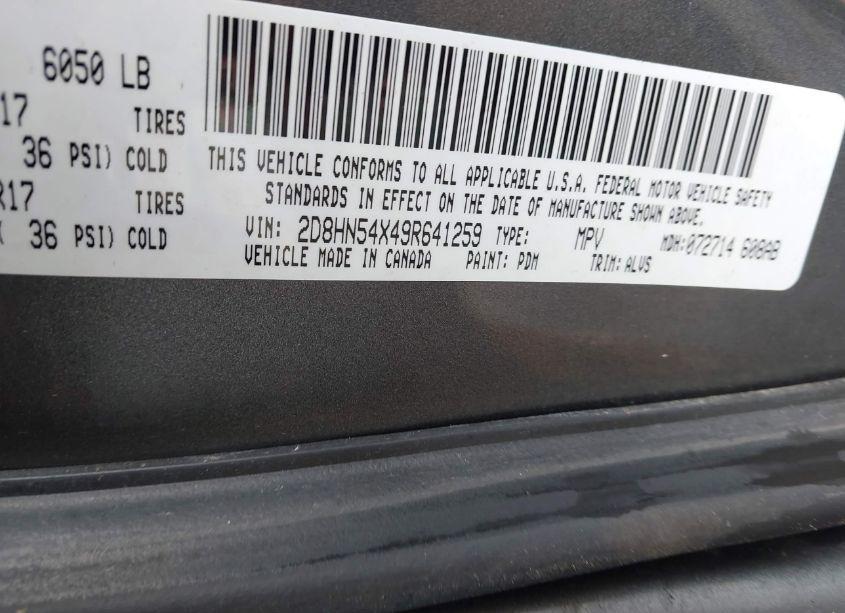 Photo 9 of 2009 Dodge Grand CARAVAN SXT (VIN 2D8HN54X49R641259)