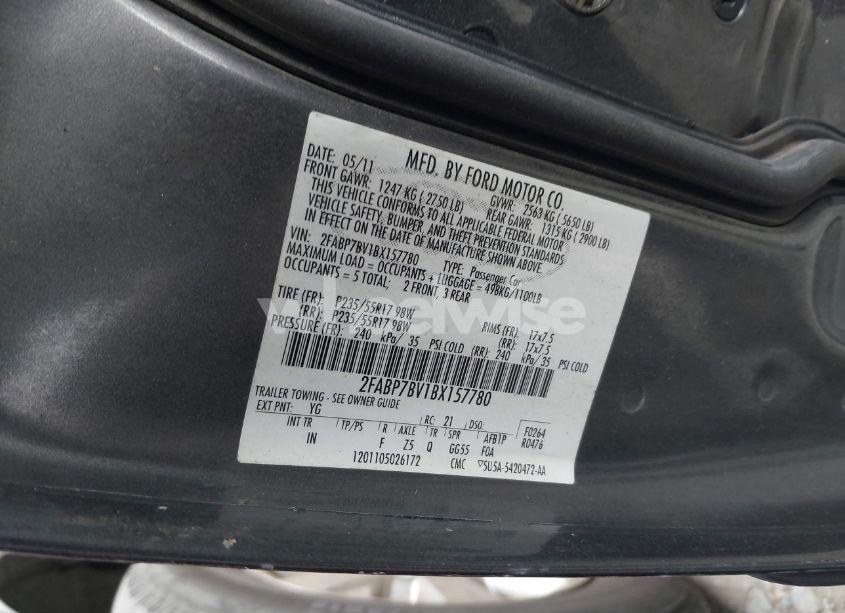 Photo 9 of 2011 Ford Crown VICTORIA POLICE INTERCEPTOR (VIN 2FABP7BV1BX157780)