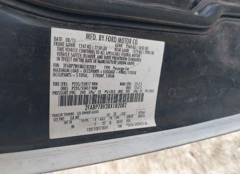 Photo 9 of 2011 Ford Crown VICTORIA POLICE INTERCEPTOR (VIN 2FABP7BV5BX139590)