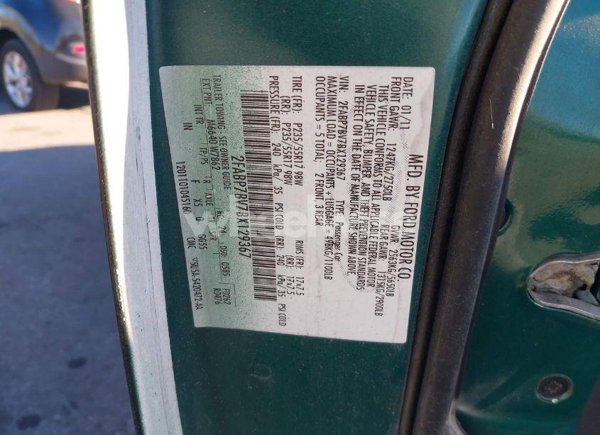 Photo 9 of 2011 Ford Crown VICTORIA POLICE INTERCEPTOR (VIN 2FABP7BV7BX129367)