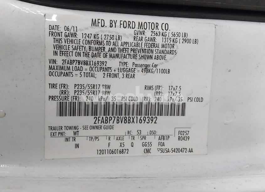 Photo 9 of 2011 Ford Crown VICTORIA POLICE INTERCEPTOR (VIN 2FABP7BV8BX169392)