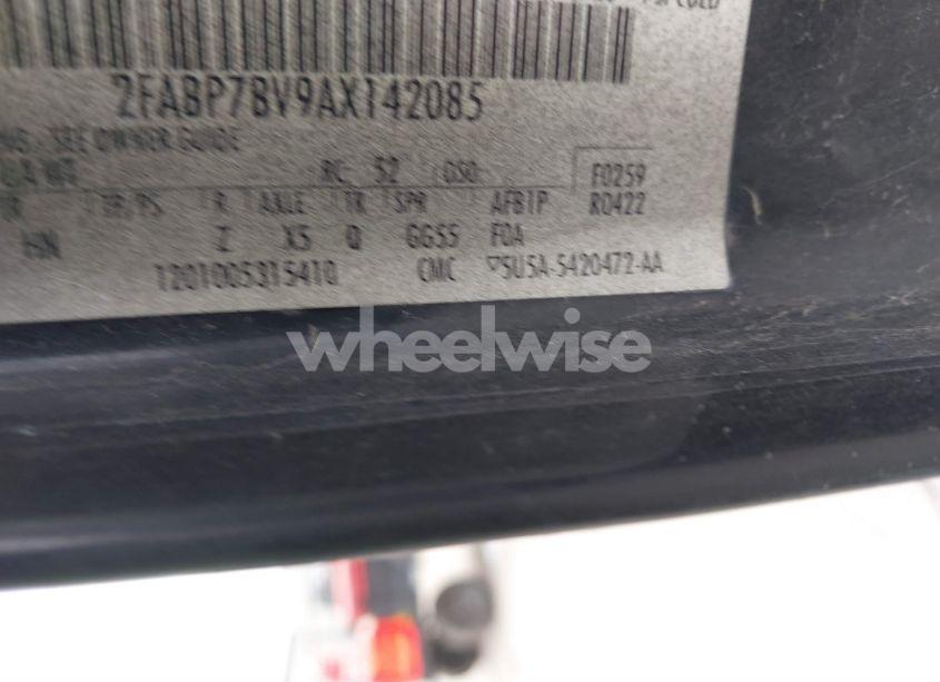 Photo 9 of 2010 Ford Crown VICTORIA POLICE/POLICE INTERCEPTOR (VIN 2FABP7BV9AX142085)