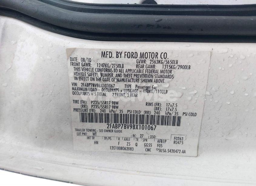 Photo 9 of 2011 Ford Crown VICTORIA POLICE INTERCEPTOR (VIN 2FABP7BV9BX101067)