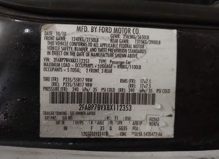 Photo 9 of 2011 Ford Crown VICTORIA POLICE INTERCEPTOR (VIN 2FABP7BVXBX112353)