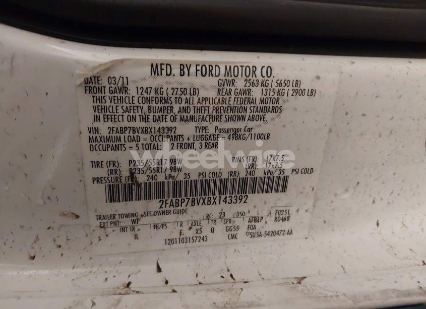 Photo 9 of 2011 Ford Crown VICTORIA POLICE INTERCEPTOR (VIN 2FABP7BVXBX143392)