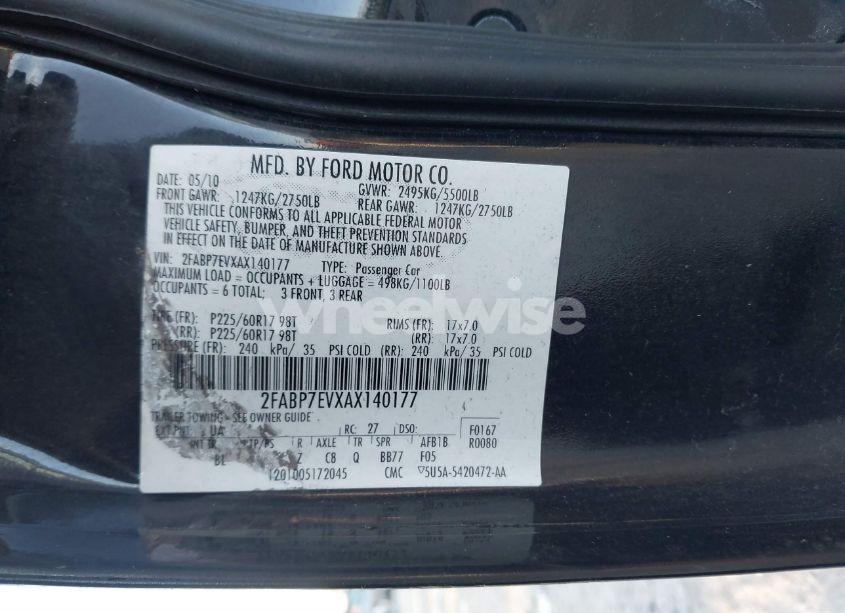 Photo 9 of 2010 Ford Crown VICTORIA LX (VIN 2FABP7EVXAX140177)