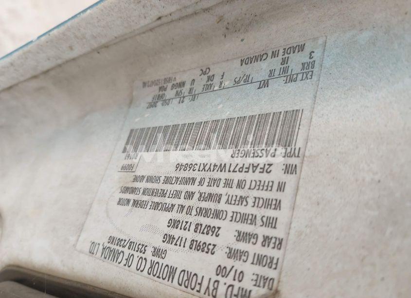 Photo 9 of 2000 Ford Crown VICTORIA POLICE INTERCEPTOR (VIN 2FAFP71W4YX136846)