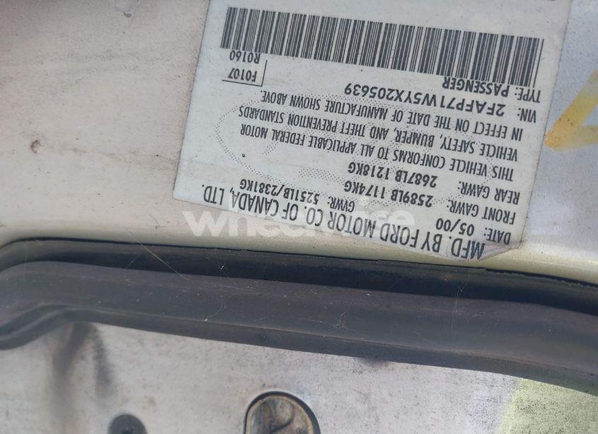 Photo 9 of 2000 Ford Crown VICTORIA POLICE INTERCEPTOR (VIN 2FAFP71W5YX205639)