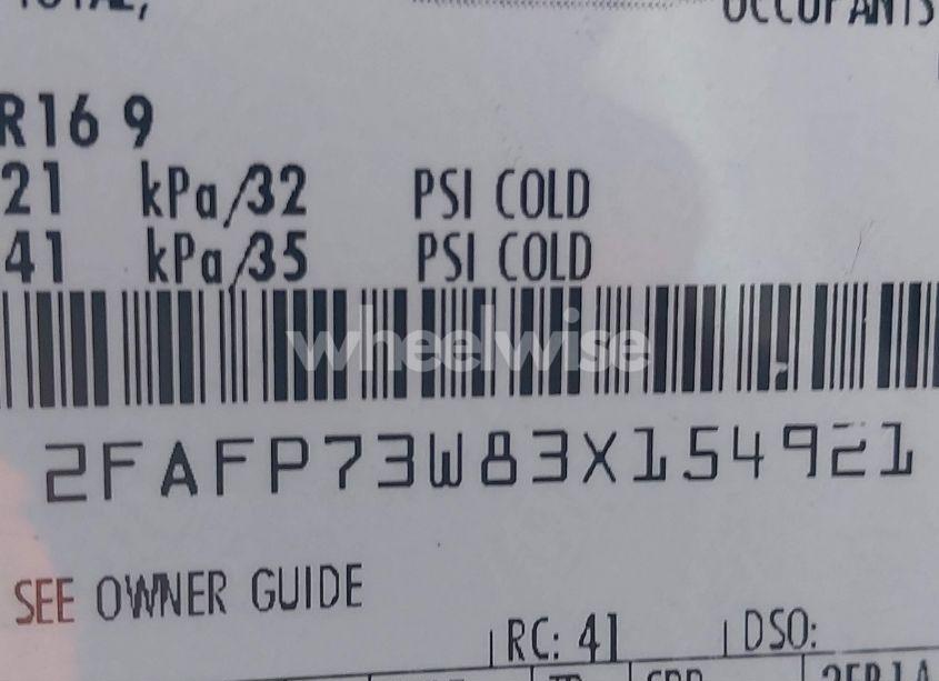 Photo 9 of 2003 Ford Crown VICTORIA STANDARD (VIN 2FAFP73W83X154921)