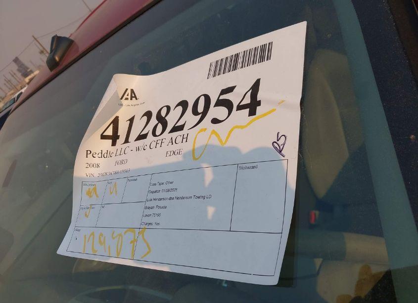 Photo 12 of 2008 Ford Edge SE (VIN 2FMDK36C08BA09303)