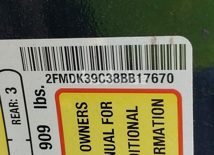 Photo 9 of 2008 Ford Edge LIMITED (VIN 2FMDK39C38BB17670)