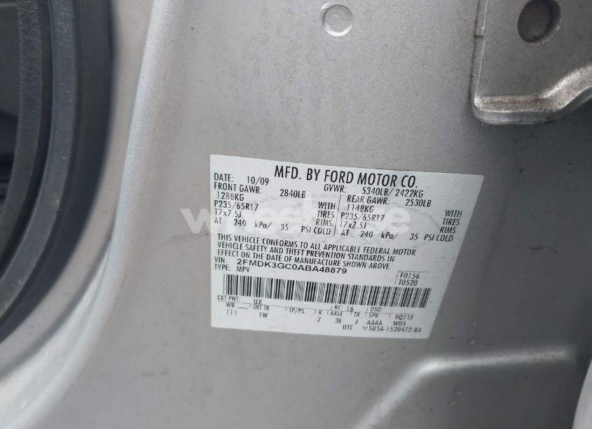 Photo 9 of 2010 Ford Edge SE (VIN 2FMDK3GC0ABA48879)