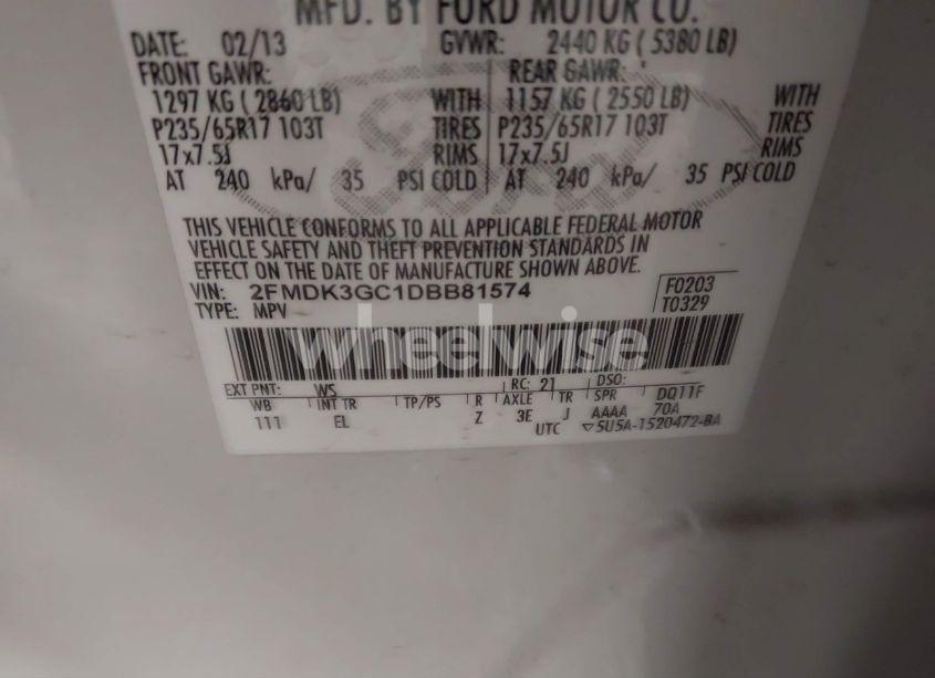 Photo 9 of 2013 Ford Edge SE (VIN 2FMDK3GC1DBB81574)