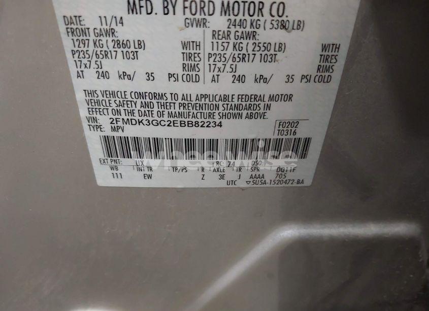 Photo 9 of 2014 Ford Edge SE (VIN 2FMDK3GC2EBB82234)