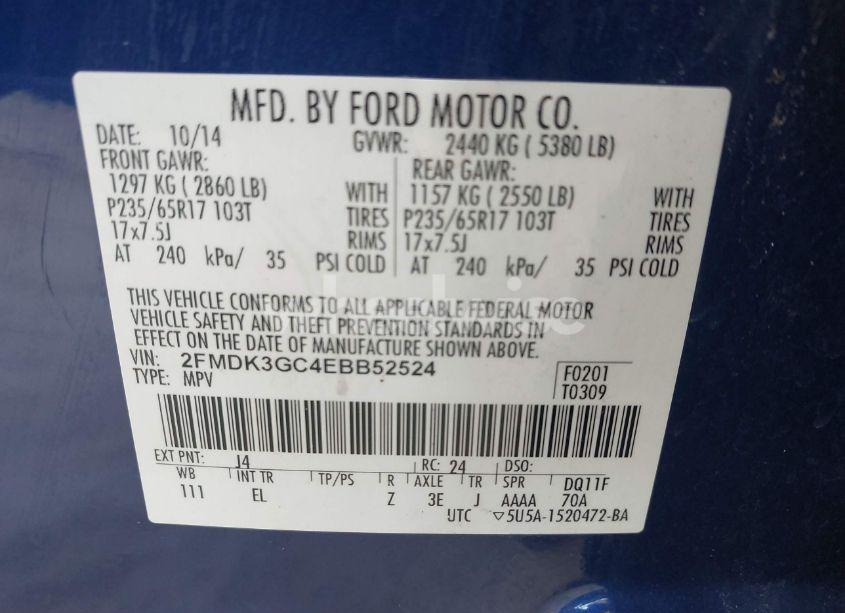 Photo 9 of 2014 Ford Edge SE (VIN 2FMDK3GC4EBB52524)