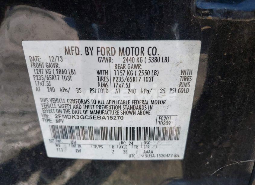 Photo 9 of 2014 Ford Edge SE (VIN 2FMDK3GC5EBA15270)