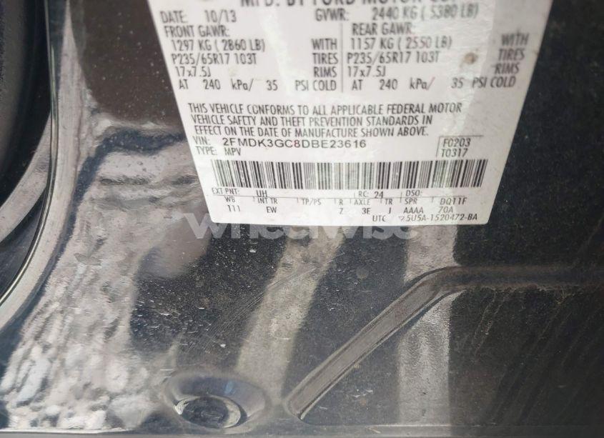 Photo 9 of 2013 Ford Edge SE (VIN 2FMDK3GC8DBE23616)