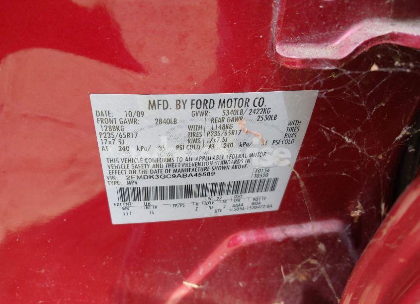 Photo 9 of 2010 Ford Edge SE (VIN 2FMDK3GC9ABA45589)