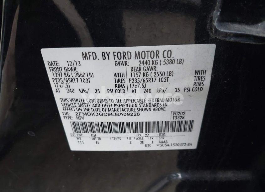 Photo 9 of 2014 Ford Edge SE (VIN 2FMDK3GC9EBA09228)