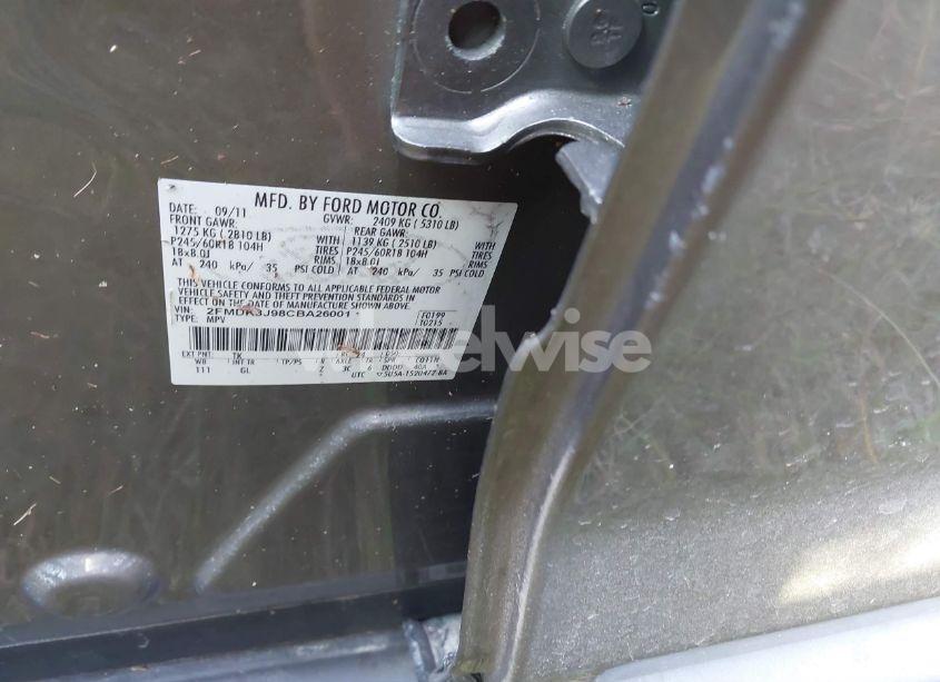 Photo 9 of 2012 Ford Edge SEL (VIN 2FMDK3J98CBA26001)