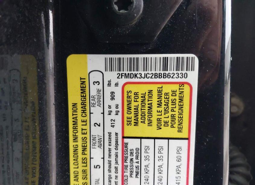 Photo 9 of 2011 Ford Edge SEL (VIN 2FMDK3JC2BBB62330)