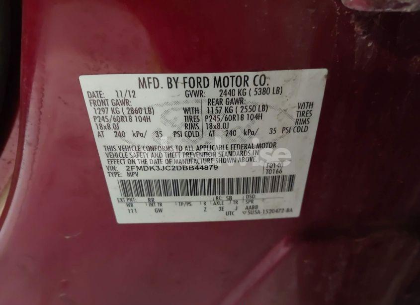 Photo 9 of 2013 Ford Edge SEL (VIN 2FMDK3JC2DBB44879)