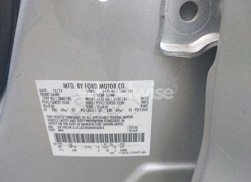 Photo 9 of 2013 Ford Edge SEL (VIN 2FMDK3JC2DBB50293)