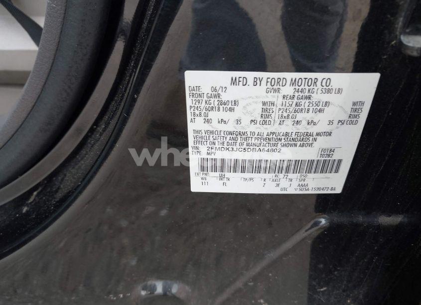 Photo 9 of 2013 Ford Edge SEL (VIN 2FMDK3JC5DBA64802)