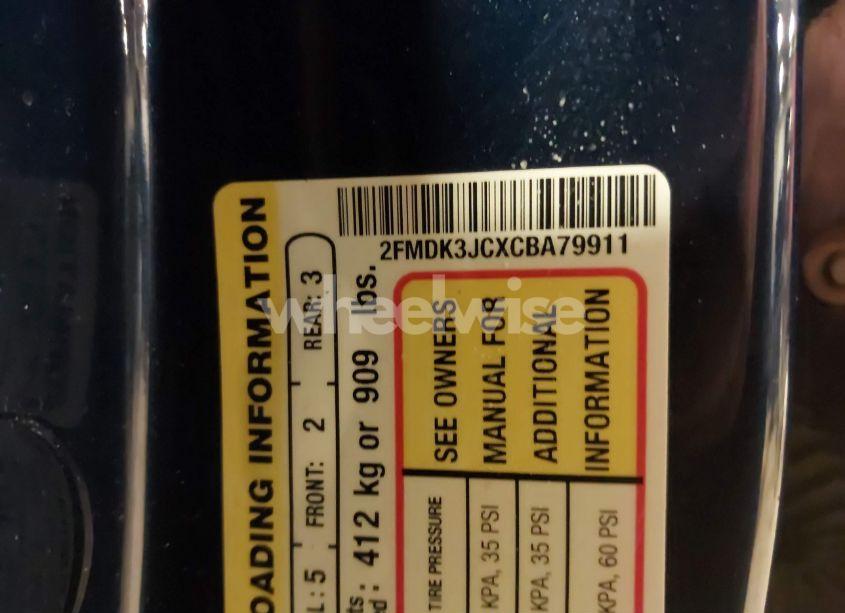 Photo 9 of 2012 Ford Edge SEL (VIN 2FMDK3JCXCBA79911)