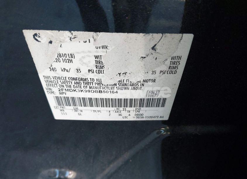 Photo 9 of 2013 Ford Edge LIMITED (VIN 2FMDK3K99DBB50164)