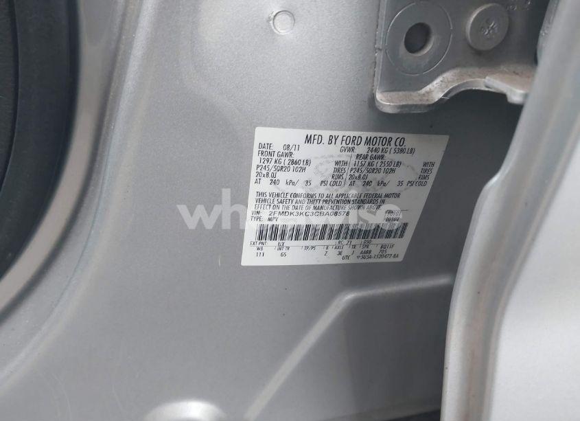 Photo 9 of 2012 Ford Edge LIMITED (VIN 2FMDK3KC3CBA08578)