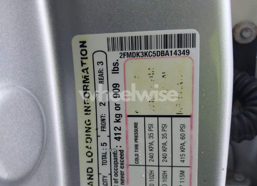 Photo 9 of 2013 Ford Edge LIMITED (VIN 2FMDK3KC5DBA14349)