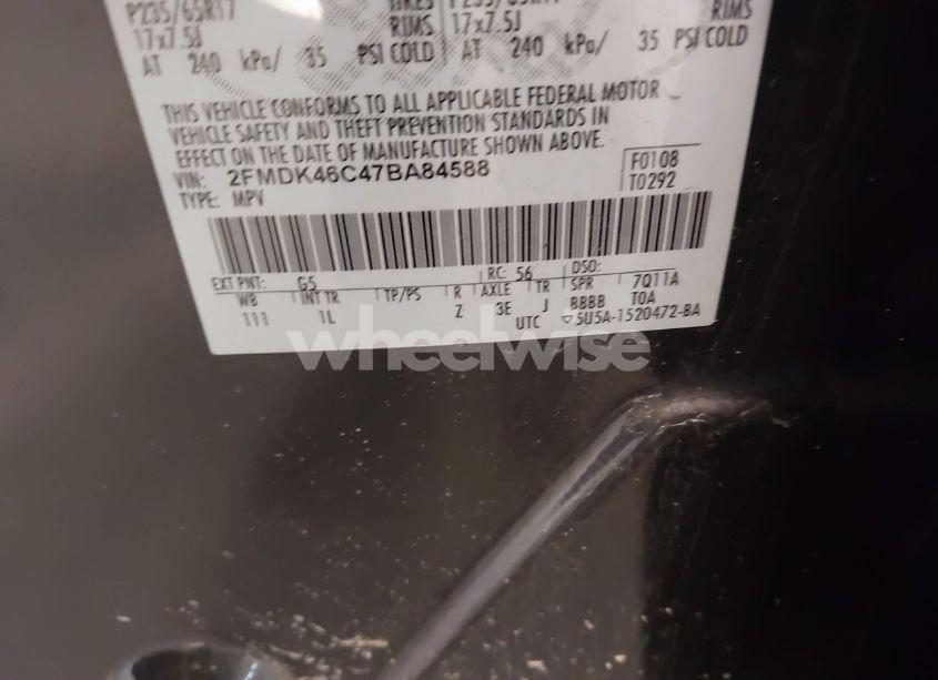 Photo 9 of 2007 Ford Edge SE (VIN 2FMDK46C47BA84588)