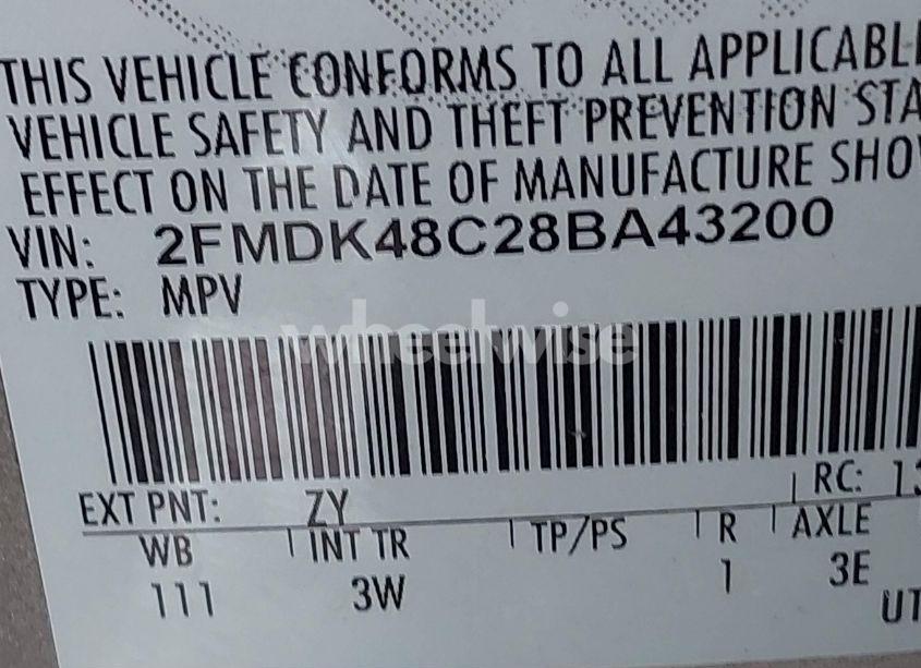 Photo 9 of 2008 Ford Edge SEL (VIN 2FMDK48C28BA43200)