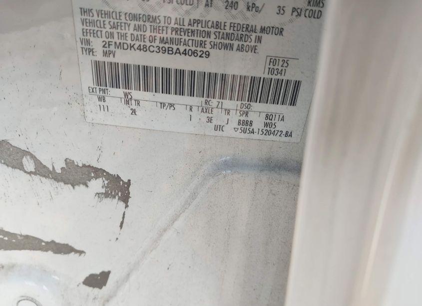 Photo 9 of 2009 Ford Edge SEL (VIN 2FMDK48C39BA40629)