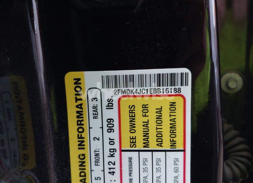 Photo 9 of 2014 Ford Edge SEL (VIN 2FMDK4JC1EBB16188)