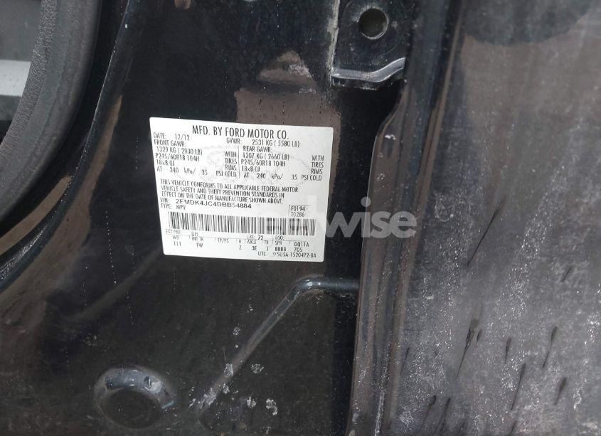 Photo 9 of 2013 Ford Edge SEL (VIN 2FMDK4JC4DBB54884)