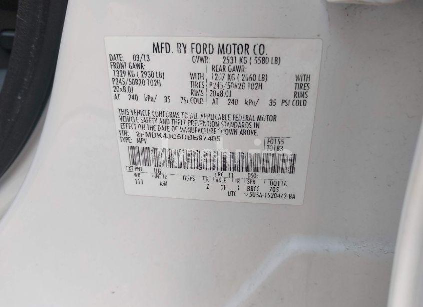 Photo 9 of 2013 Ford Edge SEL (VIN 2FMDK4JC5DBB97405)